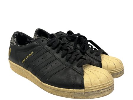 adidas A BATHING APE UNDEFEATED Low-Sneakers US 9.5 Camouflage Leather BLK Superstar on Sale