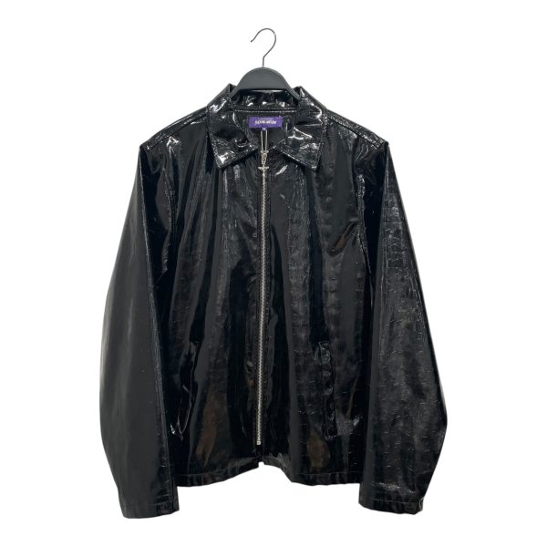 Fucking Awesome Jacket M Acrylic BLK Embossed Vinyl Jkt Fashion