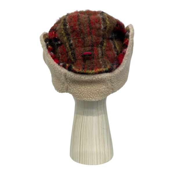 UNDERCOVER Hat Gingham Check Wool RED Hunting Wool GIngham Hat Fashion