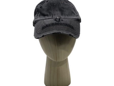 BALENCIAGA Hat L Denim GRY Distressed For Sale