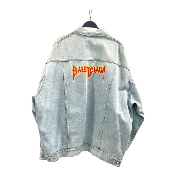 BALENCIAGA Denim Jkt 2 Denim IDG Graphic oversized jacket orgnic jp twi For Cheap