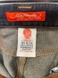 Ed Hardy Pants 30 Denim NVY Graphic SKULL POCKETS Online Sale