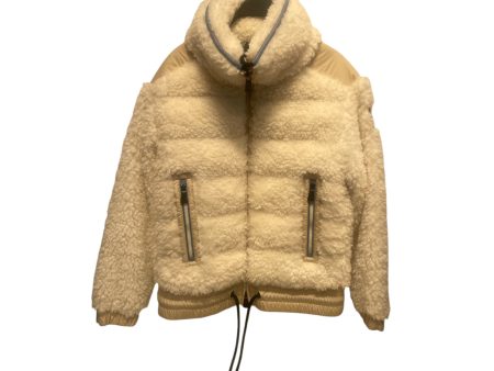 MONCLER Jacket M Wool WHT Grenoble Down Teddy Fleece Discount