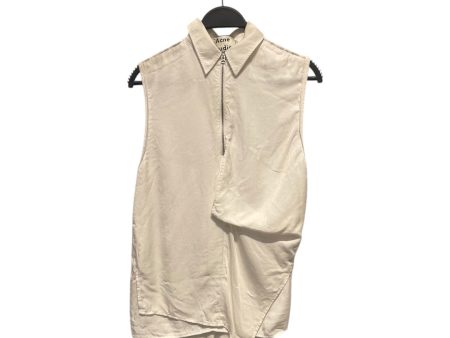 Acne Studios SL Blouse 34 WHT 1 4 ZIP SLEEVELESS TOP Fashion