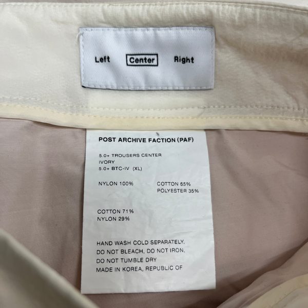 POST ARCHIVE FACTION Pants XL Nylon IVR 5.0+  CENTER  TROUSERS Supply