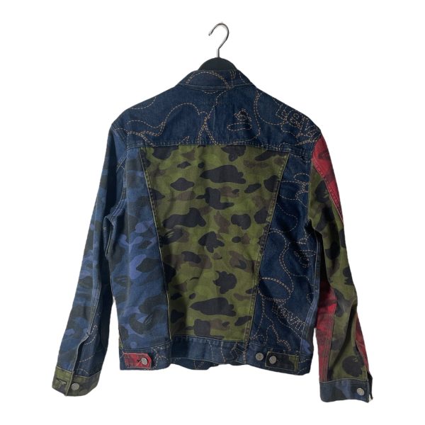 Levi s BAPE STA! Jacket M Denim BLU Camouflage RED GREEN camo denim jckt Online Hot Sale