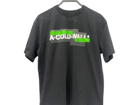 A-COLD-WALL T-Shirt M Cotton BLK Graphic GREEN MASKING TAPE+GRID PRINT Online Sale