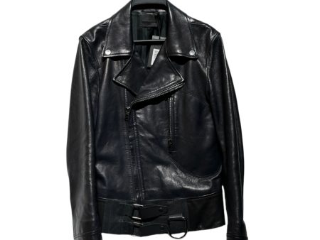 DIESEL BLACKGOLD Leather Jkt 46 Leather BLK LYBELLO COWHIDE For Sale