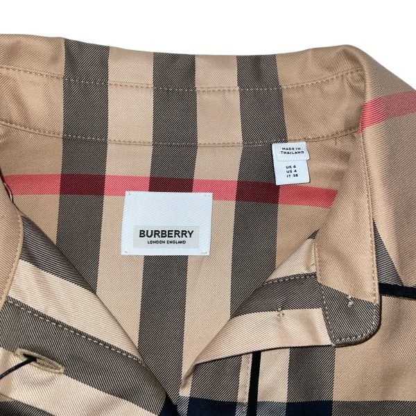 BURBERRY LONDON Shirt Plaid Cotton BEG  Sale